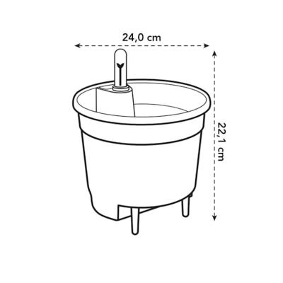 Elho self-watering insert 24 living black - thumbnail