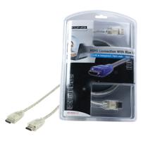 HDMI Verbindingskabel 1.5M Transparant Met LED - thumbnail