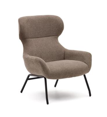 Kave Home Belina fauteuil chenille Lichtbruin