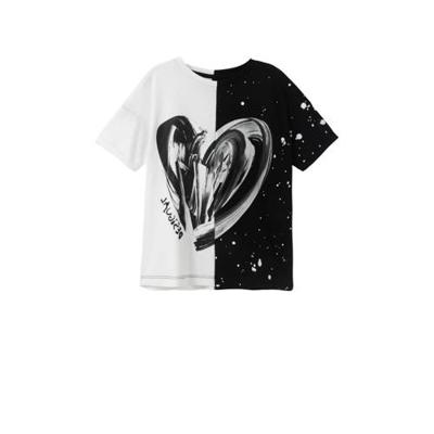 Desigual T-shirt wit/zwart