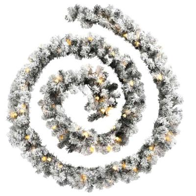 VidaXL Kerstslinger met led-verlichting 5 m pvc groen