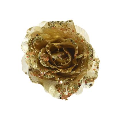 Roosclip glitter d14h8.5 champagne