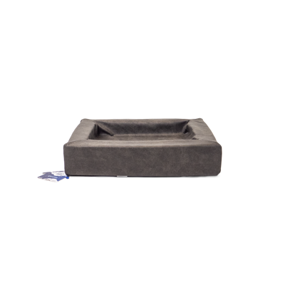Let's Sleep Comfy Cushion Hondenkussen, hondenmand, verhoogde rand, schuim, 60 x 50 x 12 cm, M, antraciet