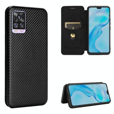 Voor de Vivo V20 Pro 5G Carbon Fiber Texture Magnetic Horizontal Flip TPU + PC + PU Leather Case met kaartsleuf(zwart) Voor de Vivo V20 Pro 5G Carbon Fiber Texture Magnetic Horizontal Flip TPU + PC + PU Leather Case met kaartsleuf(zwart)