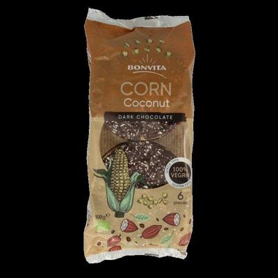 BonVita Premium Dark Chocolate Coconut Maiswafels BonVita Premium Dark Chocolate Coconut Maiswafels