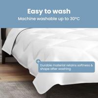 VidaXL Zomer dekbed wit 220 x 135 x 3 cm polyester - thumbnail