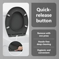 VidaXL Toiletzitting antraciet 47 x 37 x 4 cm duroplast - thumbnail