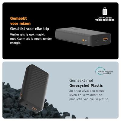 Xtorm Go2 Power Pack 20000 mAh Powerbank Zwart - thumbnail