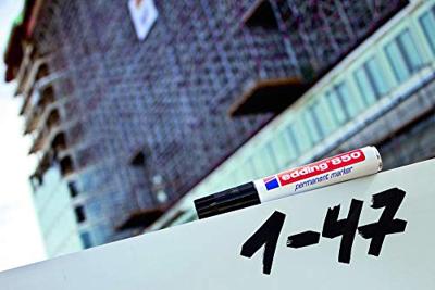 Edding Permanentmarker 4-850-1-4001 Permanent marker Zwart Watervast: Ja