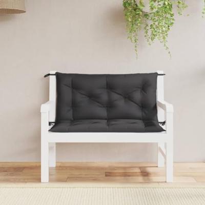 VidaXL Tuinbankkussens 2 st 100x50x7 cm oxford stof zwart