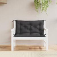 VidaXL Tuinbankkussens 2 st 100x50x7 cm oxford stof zwart - thumbnail