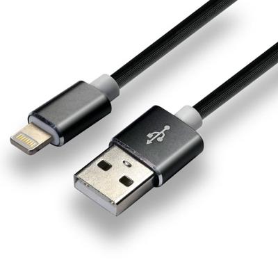 everActive USB Lightning-kabel 1m - Zwart, silicone, ondersteuning voor snel opladen, 2,4A - CBS-1IB