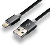 everActive USB Lightning-kabel 1m - Zwart, silicone, ondersteuning voor snel opladen, 2,4A - CBS-1IB - thumbnail