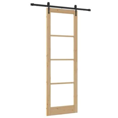 Schuifdeur ORKDAL Bruin 78 x 232 cm Hout en metaal