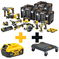 DeWalt dck1012p4t-qw | 10-delige combopack | xr 18 volt | 5,0 ah | li-ion | 4 accu's - dck1012p4t-qw - thumbnail
