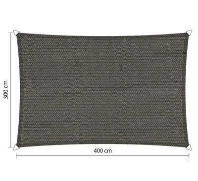 Rechthoek schaduwdoek 3,00x4,00 m Cool Grey Shadow Comfort - Shadow comfort