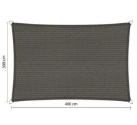 Rechthoek schaduwdoek 3,00x4,00 m Cool Grey Shadow Comfort - Shadow comfort - thumbnail
