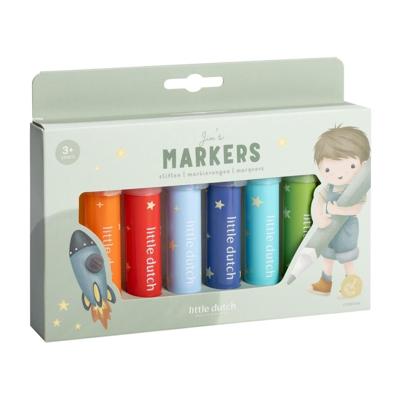Little Dutch jim viltstiften 8 stuks