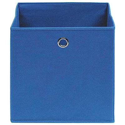 VidaXL Opbergboxen 10 st 32x32x32 cm stof blauw VidaXL Opbergboxen 10 st 32x32x32 cm stof blauw