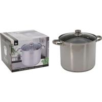 Excellent Houseware Pan met Glazen Deksel 9L RVS - thumbnail