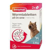 Beaphar Wormtabletten all-in-one Honden vanaf 2.5KG - thumbnail