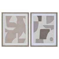 Canvas Home ESPRIT Beige Grijs Abstract Modern 40 x 3 x 50 cm (2 Stuks) - thumbnail