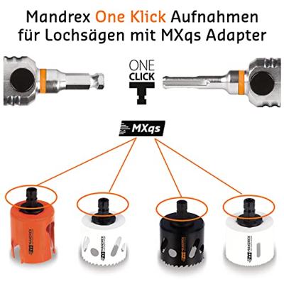 Gatzaaghouder zeskant 8.5mm HSS+ Centreerboor 125mm Ø 6,35 mm voor hout kunststof metaal MX200024B - thumbnail