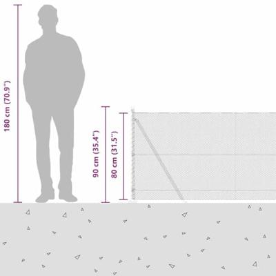 VidaXL Afrasteringspaal groen 10 x 0,8 m (13 mm gaas) staal en pvc