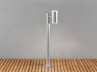 Staande buitenlamp 2 x 8W 700 lumen dimbaar Ull gegalvaniseerd LED downspot 591-320 - thumbnail