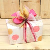 Bonbon doosjes - Chocolade doosje - Soft dot LC strik - 24 stuks - thumbnail