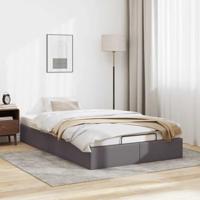 Bedframe zonder matras 120x190 cm kunstleer grijs - thumbnail