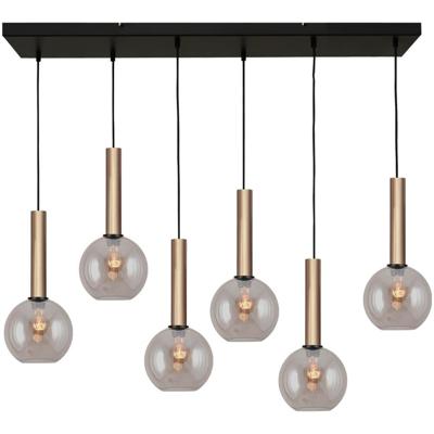 Masterlight 6-lichts hanglampBella 2 met goud glas - 2981-02-100-25-60220