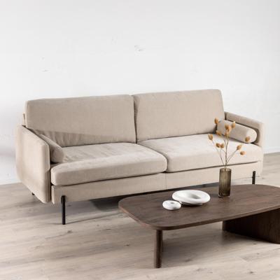 Nohr 3-zits Bank 'Janara' Velvet, 210cm, kleur Beige