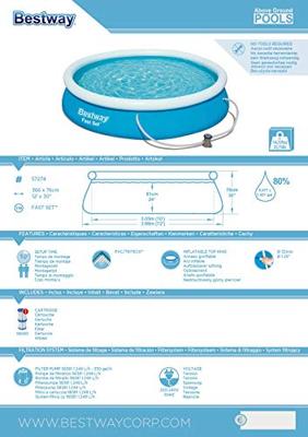Bestway | Zwembad Fast Set 366 x 76 cm - thumbnail