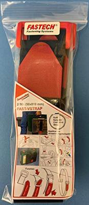 FASTECH® 906-810-Bag Klittenband Met riem Haak- en lusdeel (l x b) 810 mm x 50 mm Zwart, Rood 2 stuk(s)