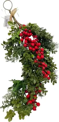 Kunsttak bes 60cm rood, groen