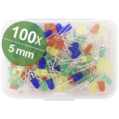 Quadrios LED-assortiment Bont Rond 5 mm 20000 mcd 35 ° 20 mA, 30 mA 2 V, 3 V Quadrios LED-assortiment Bont Rond 5 mm 20000 mcd 35 ° 20 mA, 30 mA 2 V, 3 V