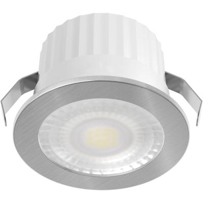 LED Veranda Spot Verlichting - Brinton Glowix - 3W 260 lm 38D - Helder/Koud Wit 6500K - Inbouw - Rond - Zilver - Ø44mm Buitenmaat - Ø32mm Zaagmaat
