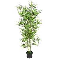 VidaXL Kunstplant met pot bamboe 120 cm groen - thumbnail