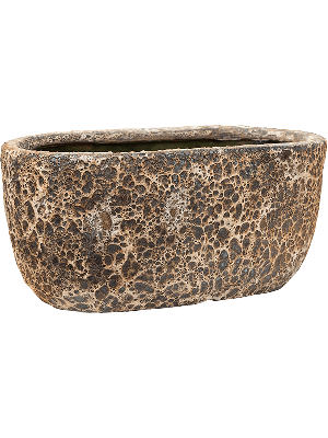 Lava Relic Rust metal ovale bloempot binnen 31x18x15 cm Lava Relic Rust metal ovale bloempot binnen 31x18x15 cm