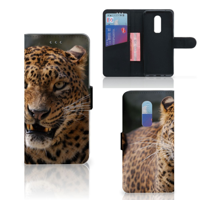 OnePlus 6 Telefoonhoesje met Pasjes Luipaard - thumbnail