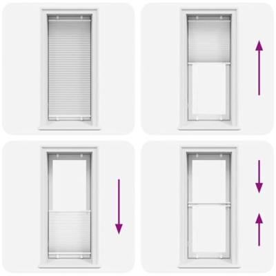 Pliss rolgordijn 60x150 cm stofbreedte 59,4 cm polyester wit - thumbnail