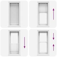 Pliss rolgordijn 65x100 cm stofbreedte 64,4 cm polyester wit - thumbnail