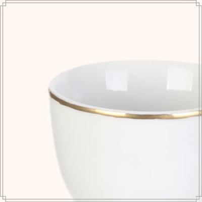 OTIX Eierdopjes Set van 6 Wit met Gouden rand CROCUS