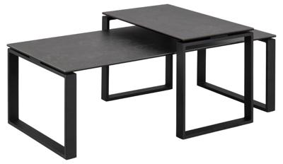 Sohome Salontafel 'Parker' Set van 2 stuks, Keramiek, kleur Zwart Sohome Salontafel 'Parker' Set van 2 stuks, Keramiek, kleur Zwart