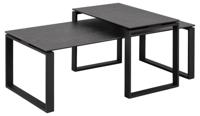 Sohome Salontafel 'Parker' Set van 2 stuks, Keramiek, kleur Zwart - thumbnail