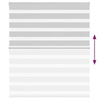 VidaXL Zebra rolgordijn 135x100 cm stofbreedte 130,9 cm lichtgrijs - thumbnail