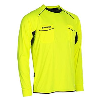 Stanno 429003 Bergamo Referee Shirt l.m. - Neon Yellow-Black - XS Stanno 429003 Bergamo Referee Shirt l.m. - Neon Yellow-Black - XS
