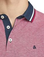 Jack and Jones Paulos Heren Poloshirt Rood Pique Slim Fit - thumbnail