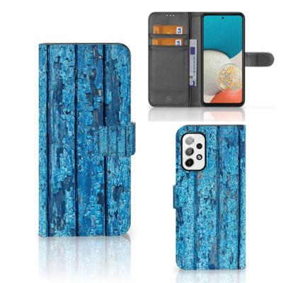 Samsung Galaxy A73 5G | Book Style Case | Wood Blue